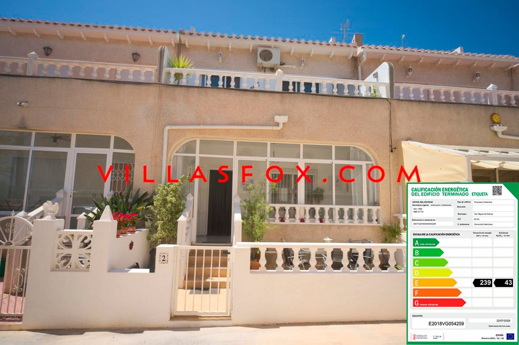 2 San Miguel de Salinas Rækkehus i Balcn de la Costa Blanca by Villas Fox bedste ejendomsmæglere 610fdbdf4a34f