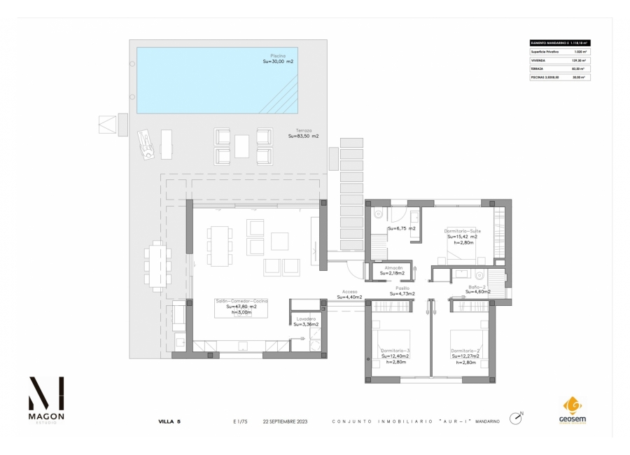 plan villa Mandarino 5 (only house)