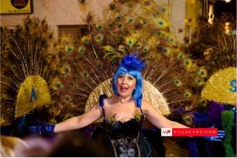 carnival San Miguel de Salinas Peacock dancer Villas fox carnival San Miguel de Salinas Peacock dancer Villas fox
