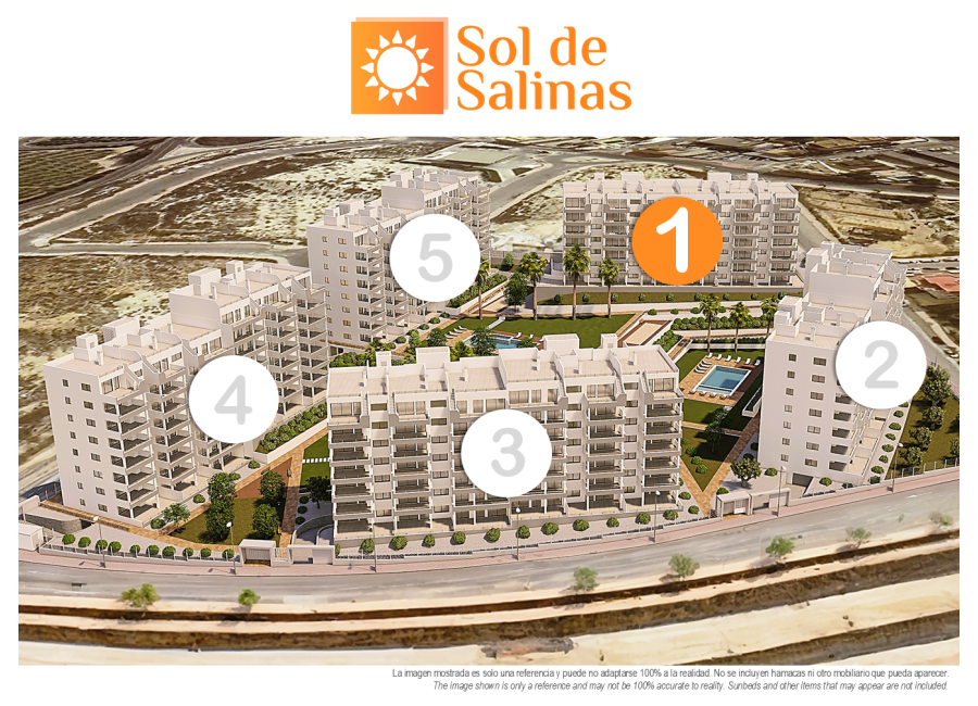 New-build 2-bedroom apartment, San Miguel de Salinas town centre (type A)