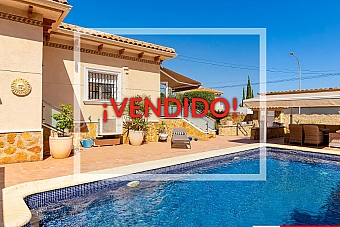 SOLD! 3-bedroom bungalow villa, Villas María with private pool, summer kitchen and carport