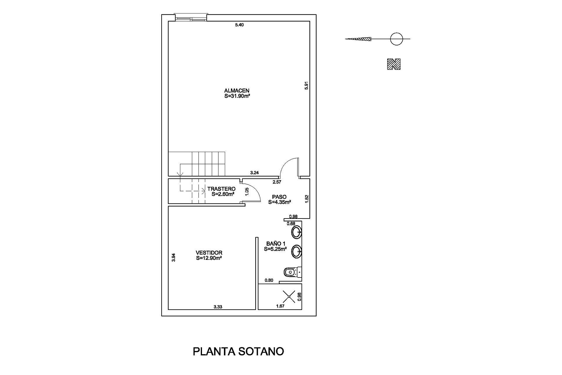 PLAN BASEMENT SOTANO