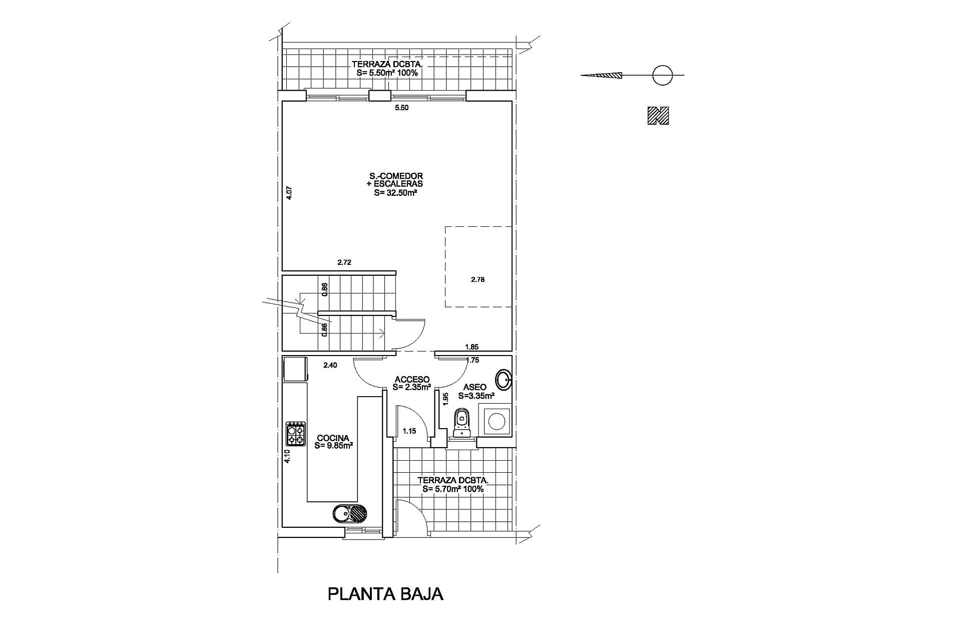 Plan ground floor planta baja