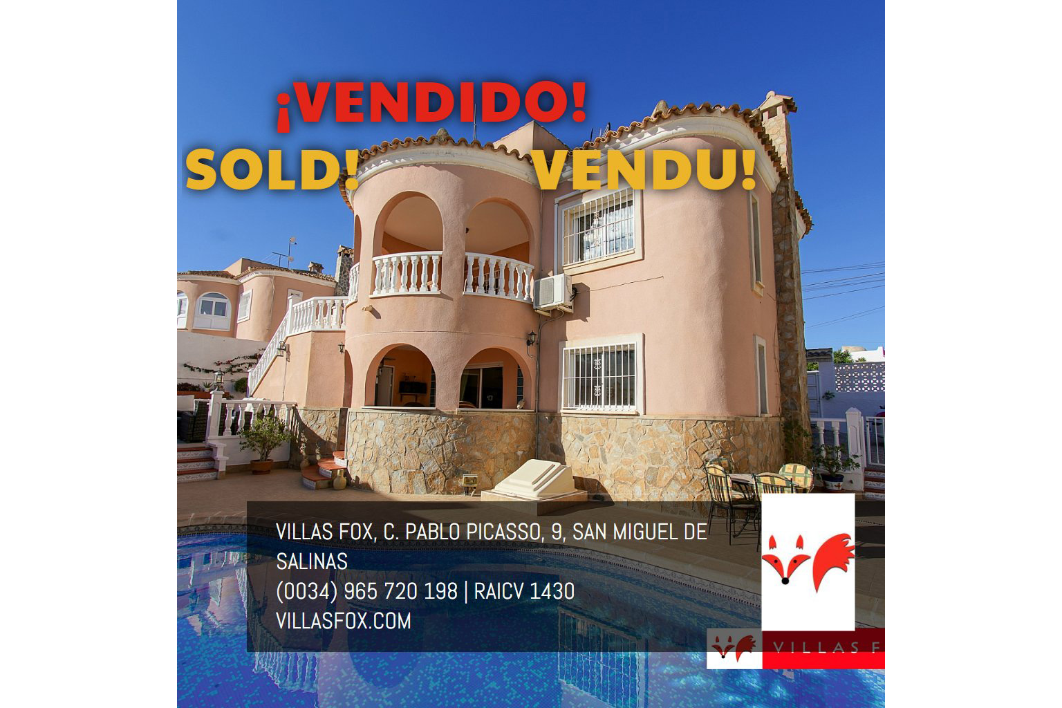 RESERVED! 5-bedroom, 5-bathroom villa on 2 levels, private pool, Blue Lagoon, Orihuela Costa