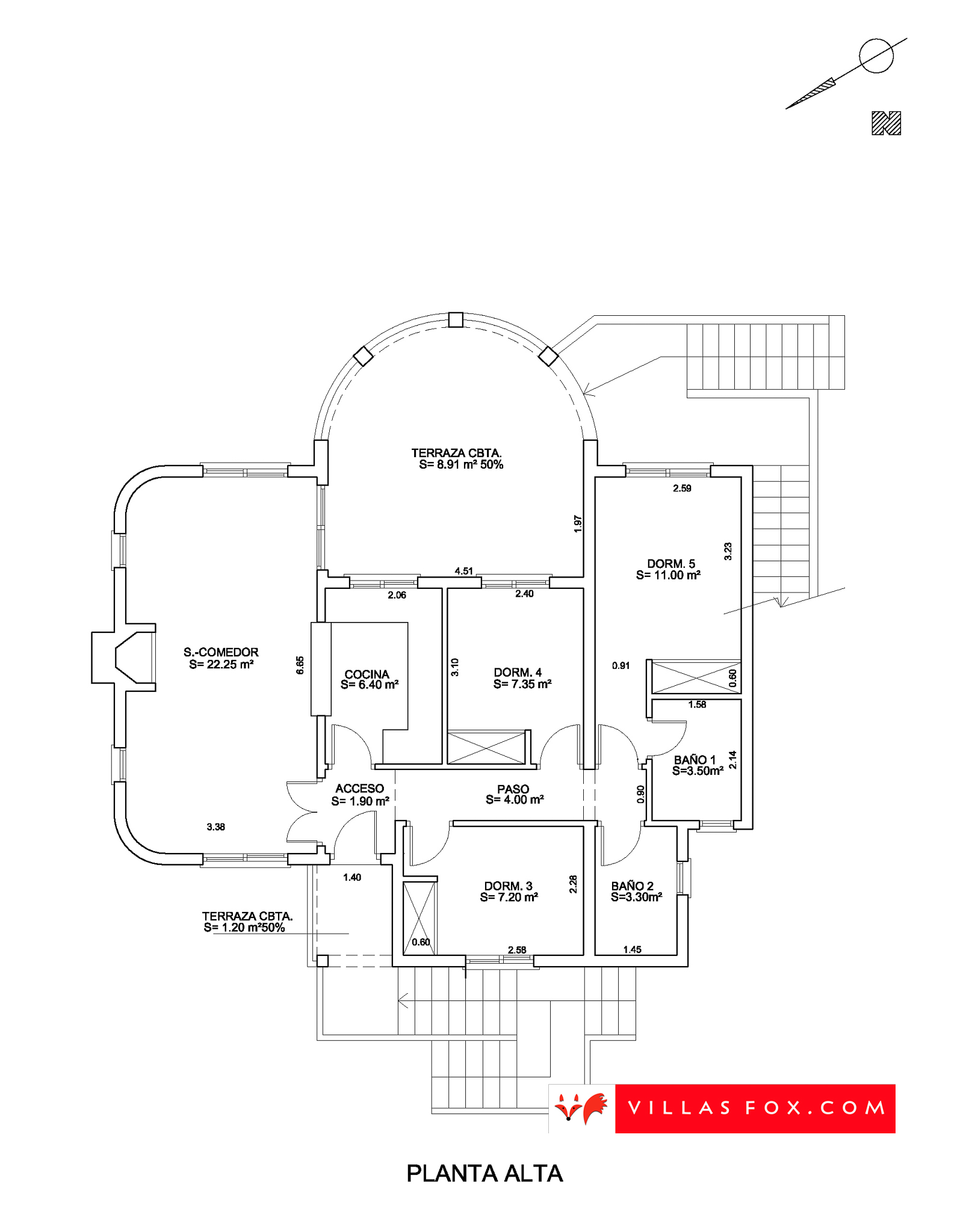 Plan of upper floor