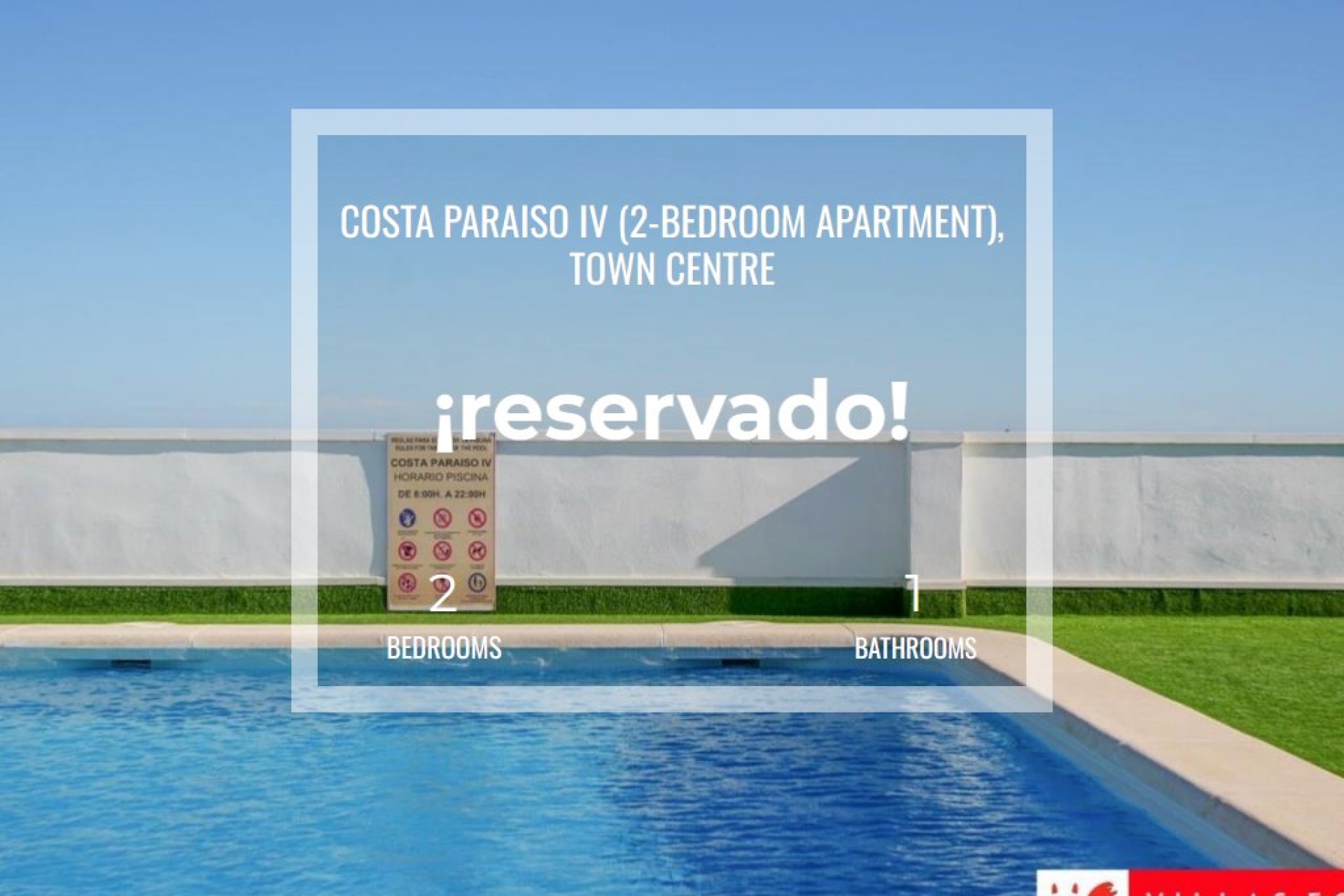 RESERVED! Ground-floor Costa Paraíso IV 2-bedroom apartment with parking space, rooftop pool, San Miguel de Salinas