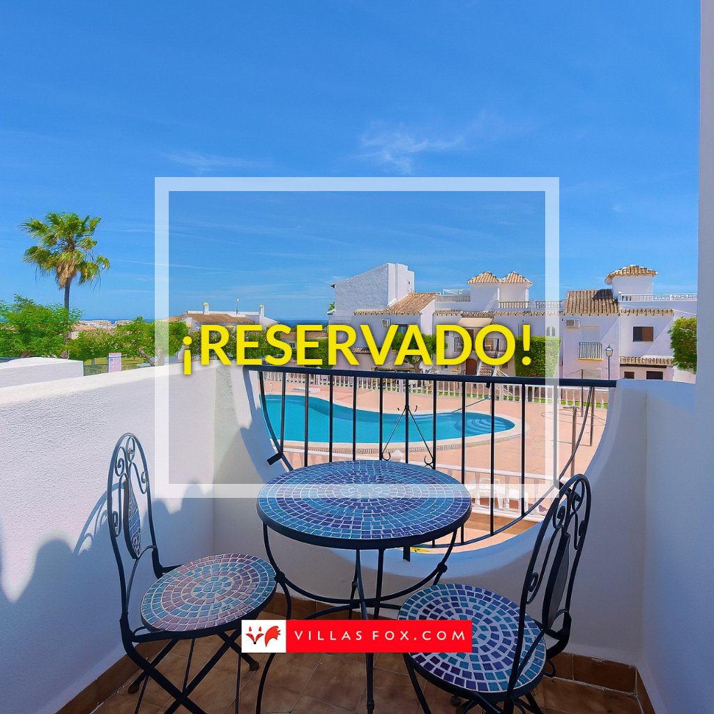 RESERVED! Mirador del Mediterraneo SE-facing top-floor apartment, views to pool, San Miguel de Salinas