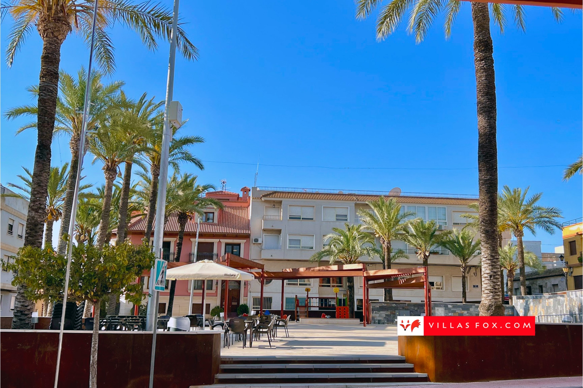 San Miguel de Salinas church square taken from JJ bar