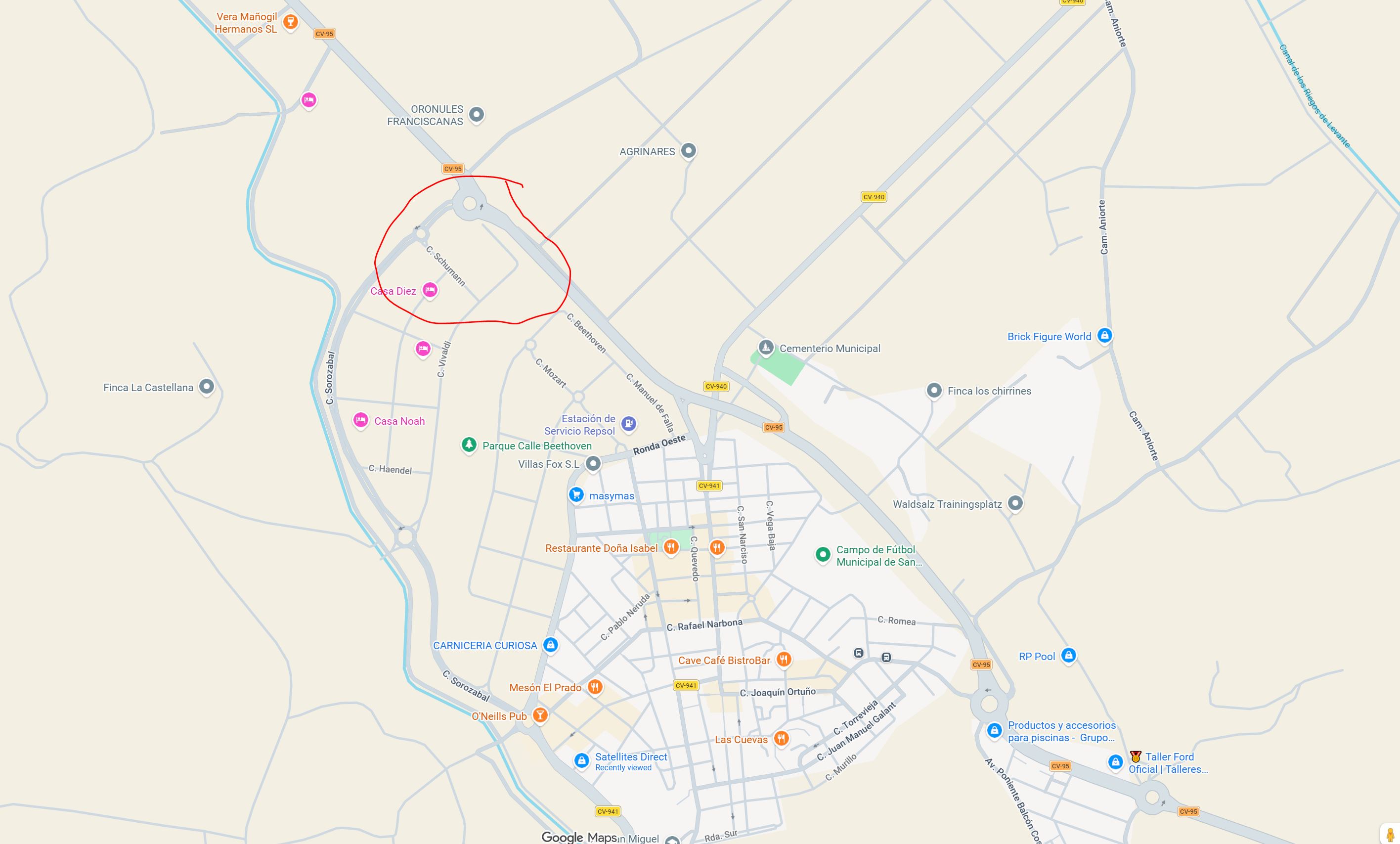 retail park map san miguel de salinas location