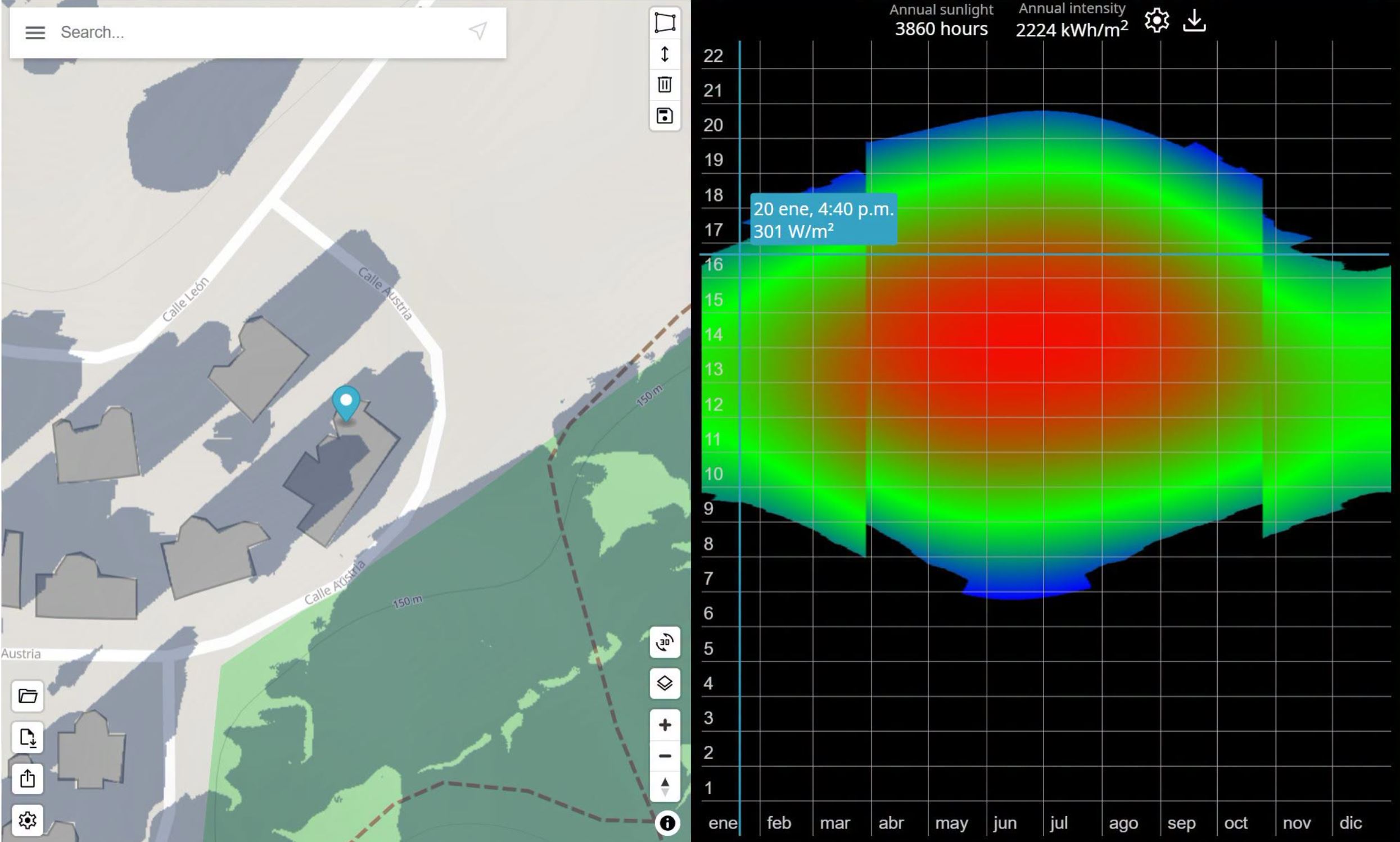 sunlight map