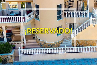 RESERVED!  Las Comunicaciones 3-bedroom villa including guest apartment, heated saltwater pool, great views etc